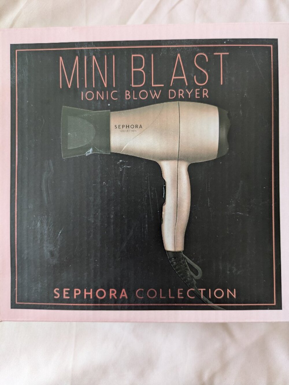 NIB Sephora mini hair dryer with hair diffuser attachment